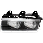 Driver and Passenger Side Headlight For BMW 328i 1996-1999 Halogen with Bulb(s)