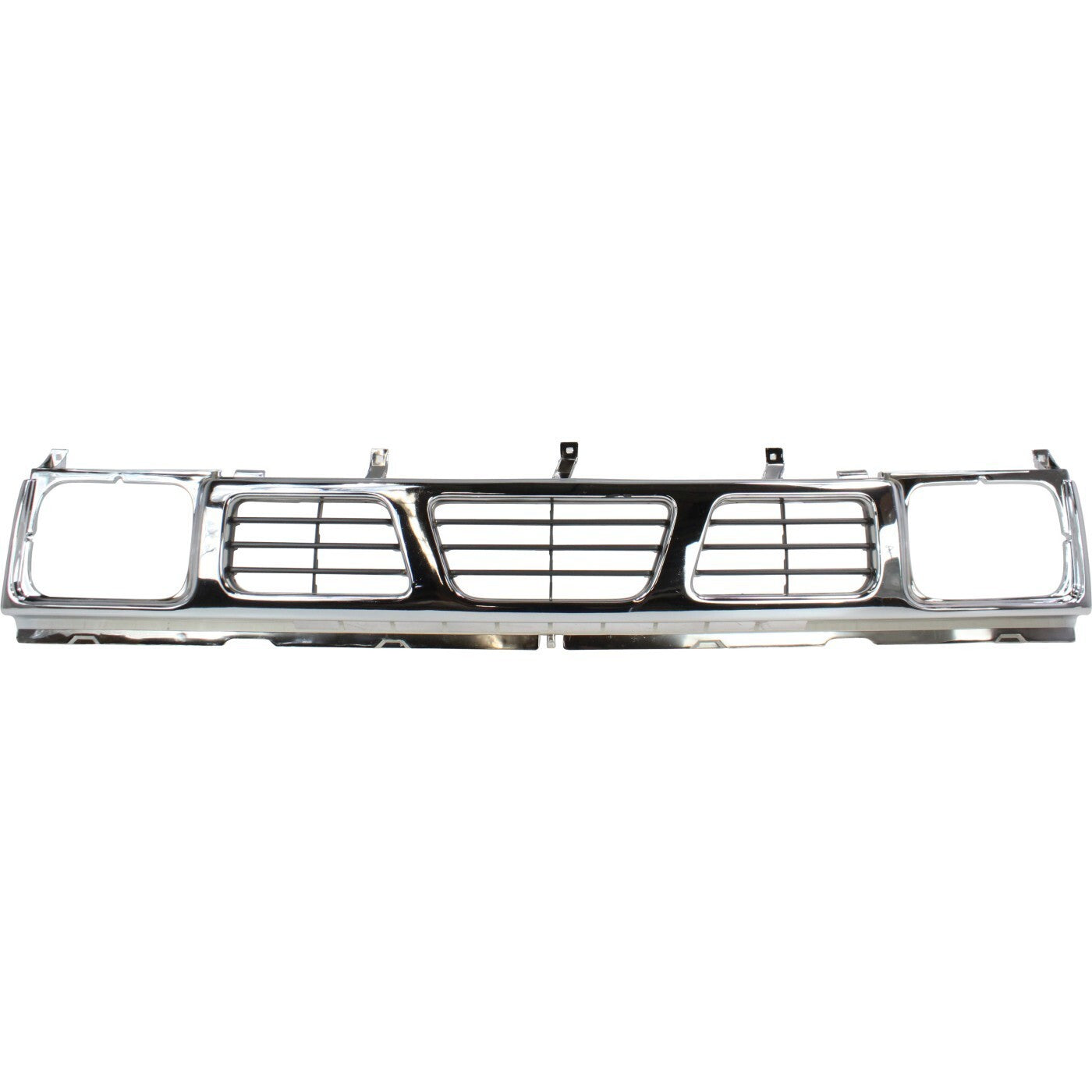 Bumper Kit For 1996-1997 Nissan Pickup Front Chrome with Grille Assembly
