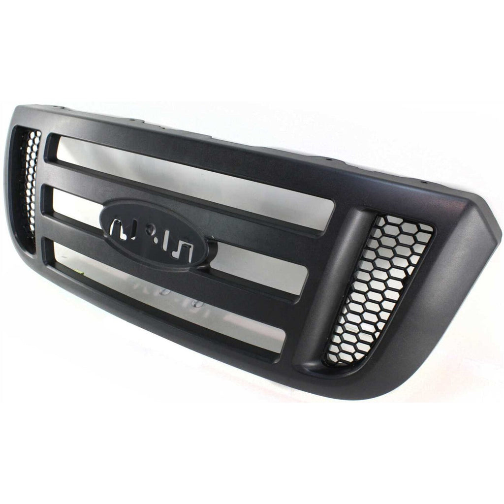 Grille For 2006-2011 Ford Ranger Textured Gray Plastic