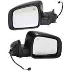 Power Mirror Pair For 2011-2018 Jeep Grand Cherokee Heated Paintable