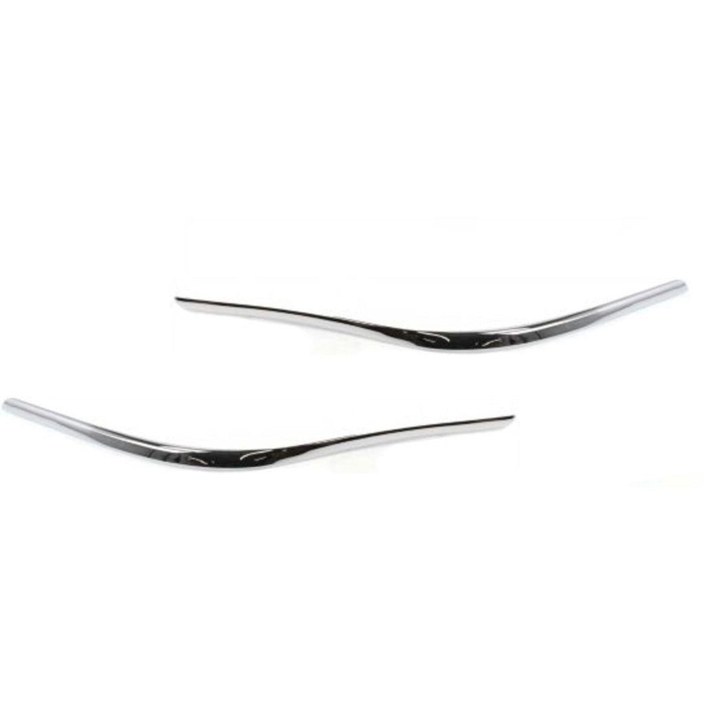 Bumper Trim Set For 1998-02 Lincoln Town Car Molding Chrome Front Left and Right