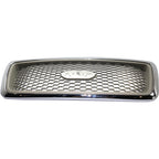 Grille For 2004-2008 Ford F-150 Chrome Shell w/ Beige Insert Plastic