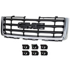 Grille Assembly For 2007-2013 GMC Sierra 1500 Chrome Shell With Emblem Provision
