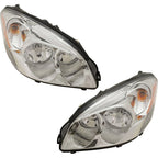 LH & RH Headlight For Buick Lucerne 2006-2011 Halogen w/ Bulbs White Turn Signal