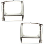 Head light Headlight Doors Headlamp Bezels Set of 2  Driver & Passenger Pair