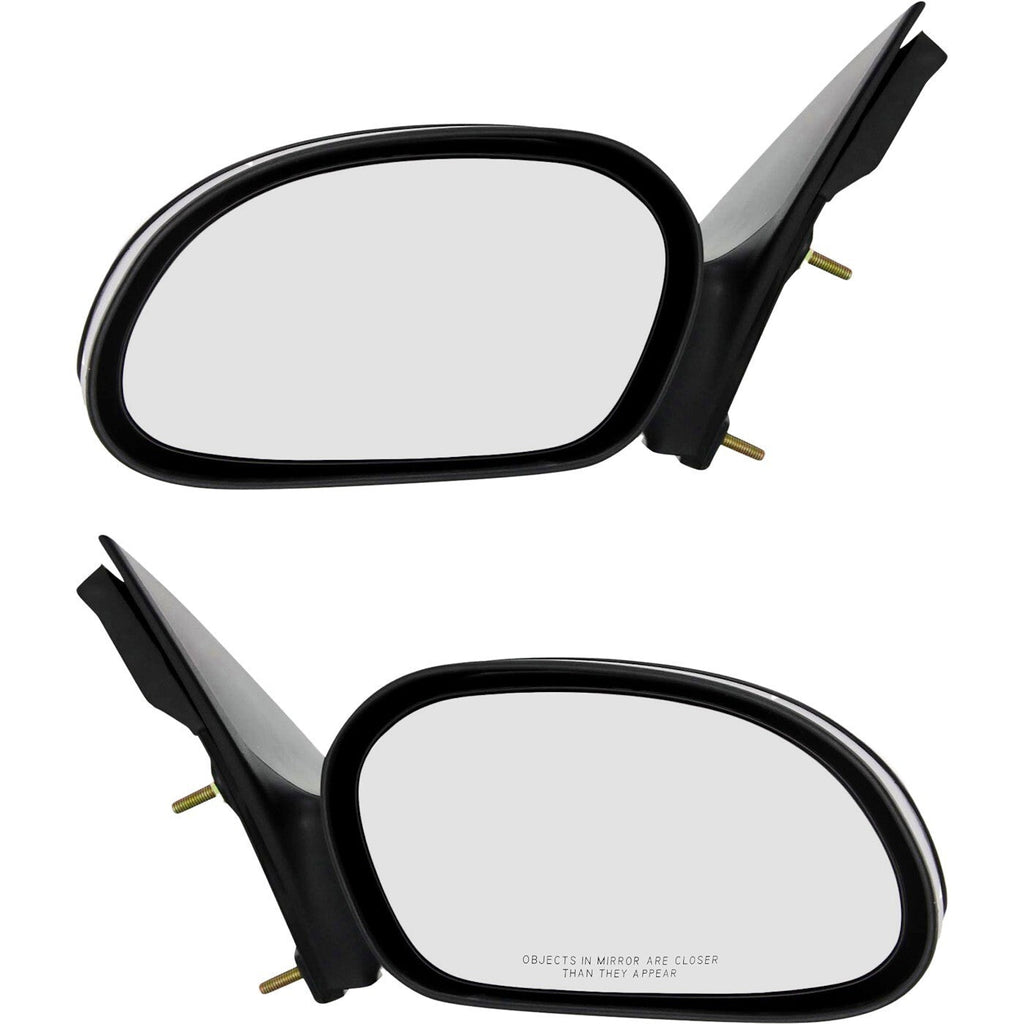 Set Of 2 Mirror Power For 2000-2007 Ford Taurus Left And Right Textured Black