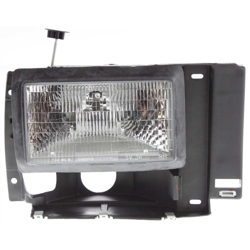 Driver and Passenger Side Headlights For Ford Ranger 1989-1992 Halogen w/ Bulb/s