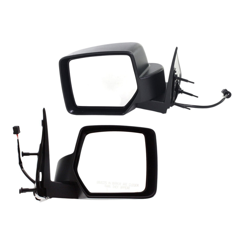 Power Mirror Set For 2008-2012 Jeep Liberty Textured Black Manual Folding
