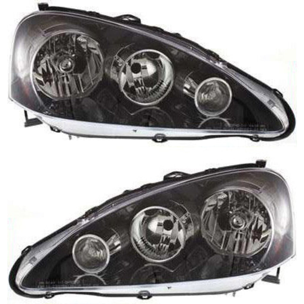 Driver and Passenger Side Headlight For Acura RSX 2005-2006 Halogen