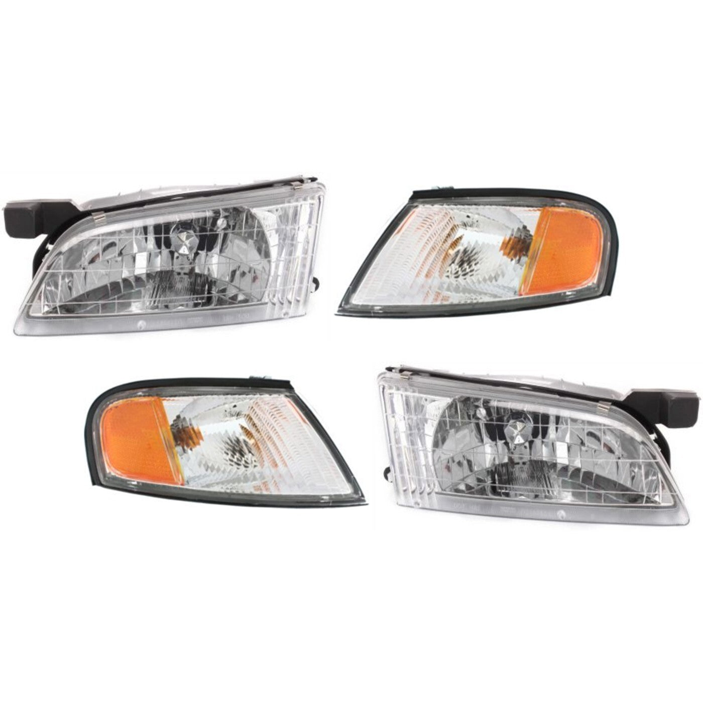 Headlight Corner Light Kit For 1998-1999 Nissan Altima Left and Right With Bulb
