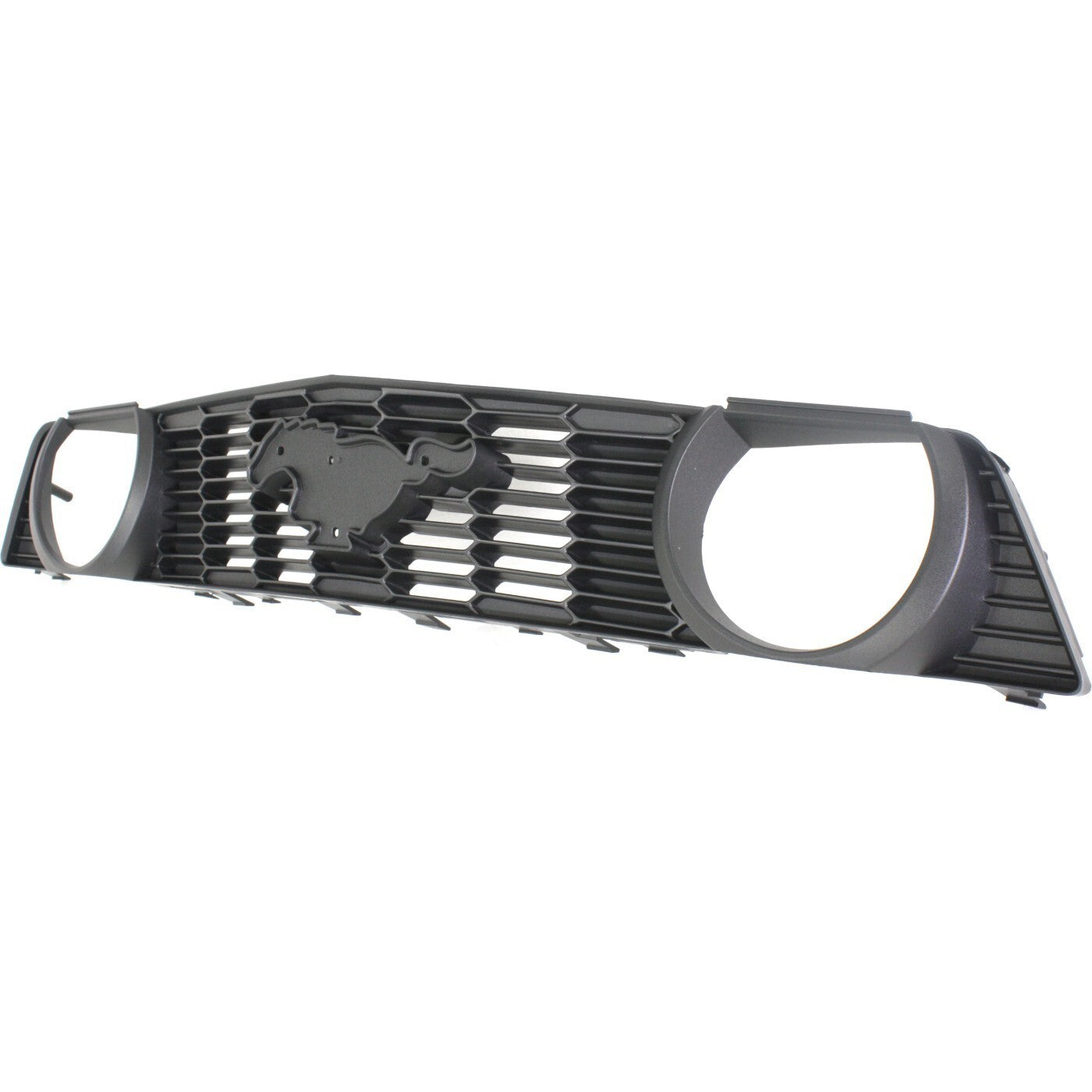 Grille For 2010-2012 Ford Mustang Textured Gray Plastic