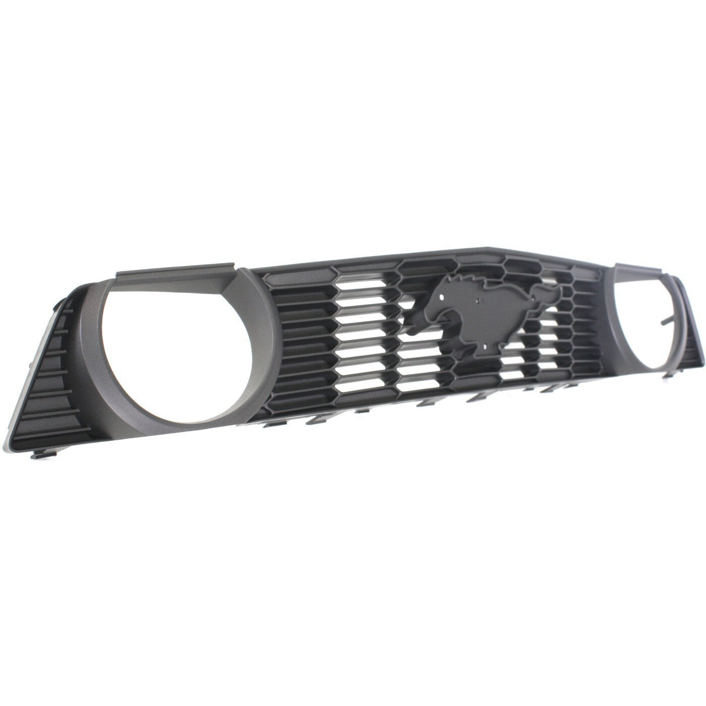 Grille For 2010-2012 Ford Mustang Textured Gray Plastic