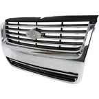 Grille For 2006-2010 Ford Explorer Chrome Shell w/ Black Insert Plastic