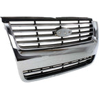 Grille For 2006-2010 Ford Explorer Chrome Shell w/ Black Insert Plastic
