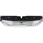 Grille For 2006-2010 Ford Explorer Chrome Shell w/ Black Insert Plastic