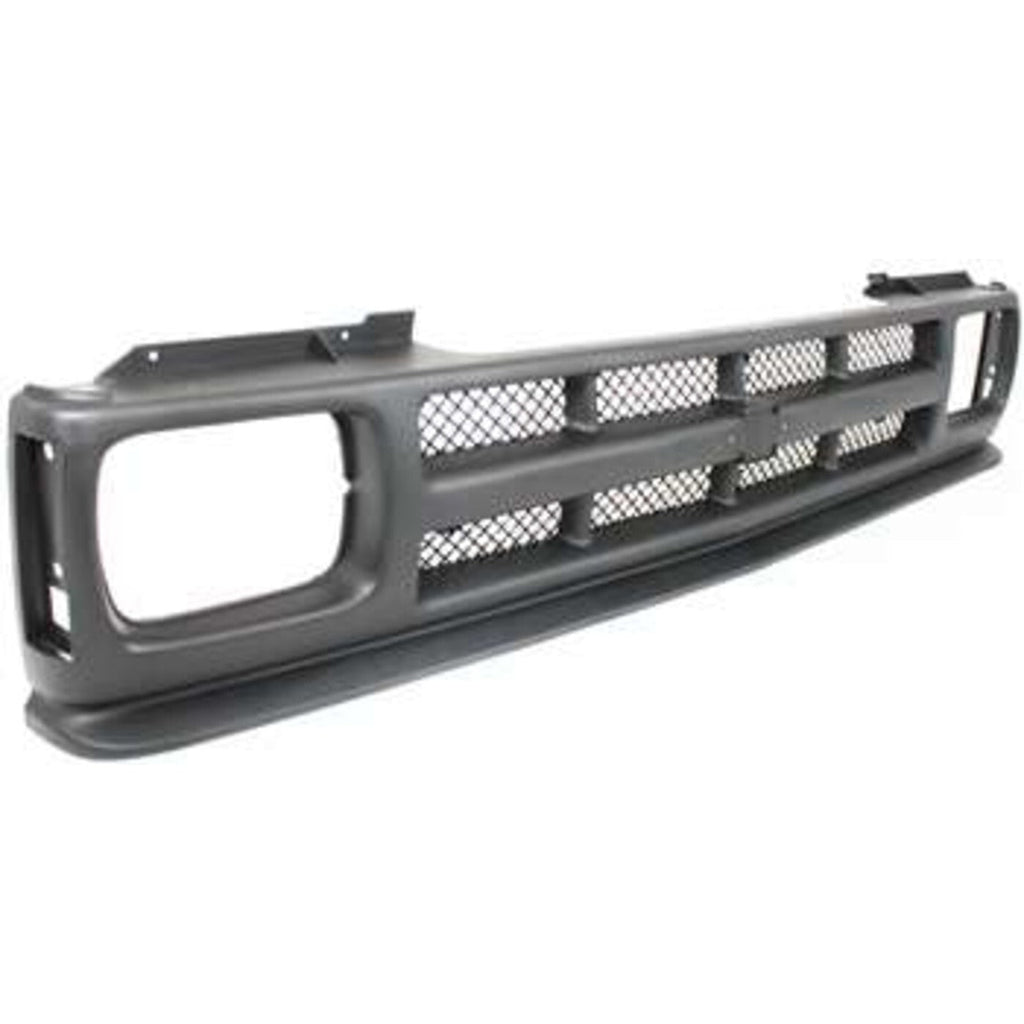 Grille For 1991-93 Chevrolet S10 1991-94 S10 Blazer Textured Black Shell Insert