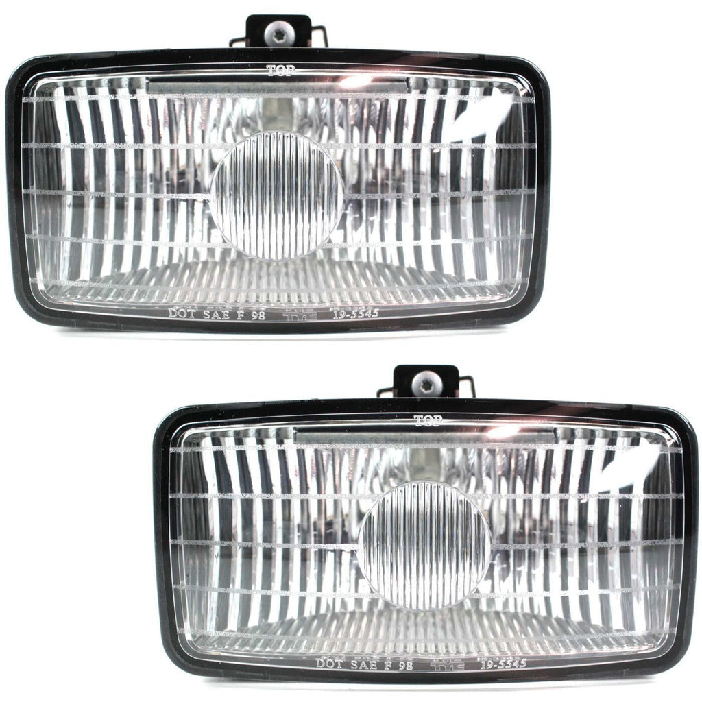Clear Lens Fog Light Set For 2000-2003 Chevy S10 LH and RH Xtreme with Bulbs
