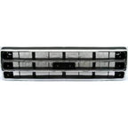 Grille For 89-91 Ford F-150 F-250 Chrome Shell w/ Silver Insert Plastic