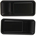 Front Exterior Door Handle Set For 1987-06 Jeep Wrangler Half Door Smooth Black