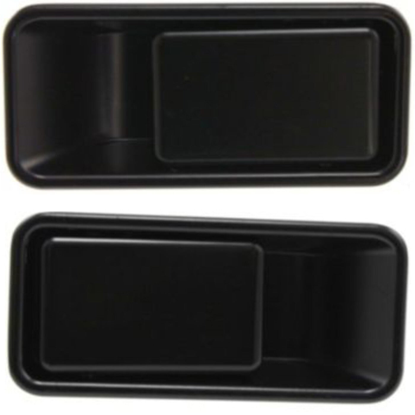 Front Exterior Door Handle Set For 1987-06 Jeep Wrangler Half Door Smooth Black