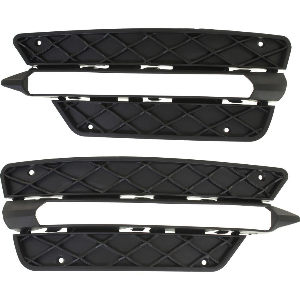 Bumper Grille For 2012-2014 Mercedes Benz C250 C300 Set of 2 LH & RH Plastic