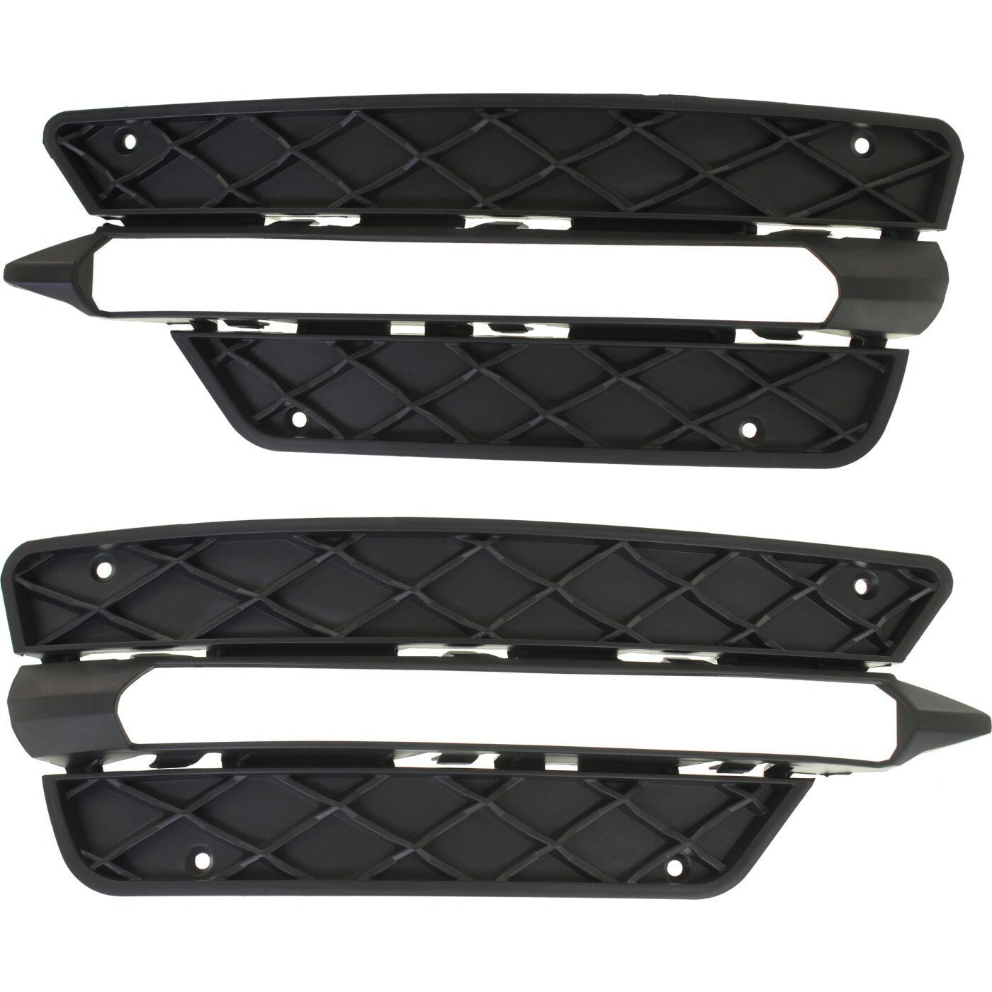 Bumper Grille For 2012-2014 Mercedes Benz C250 C300 Set of 2 LH & RH Plastic
