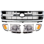 Grille Assembly Kit For 1997-2000 Toyota Tacoma Rear Wheel Drive Plastic 2WD