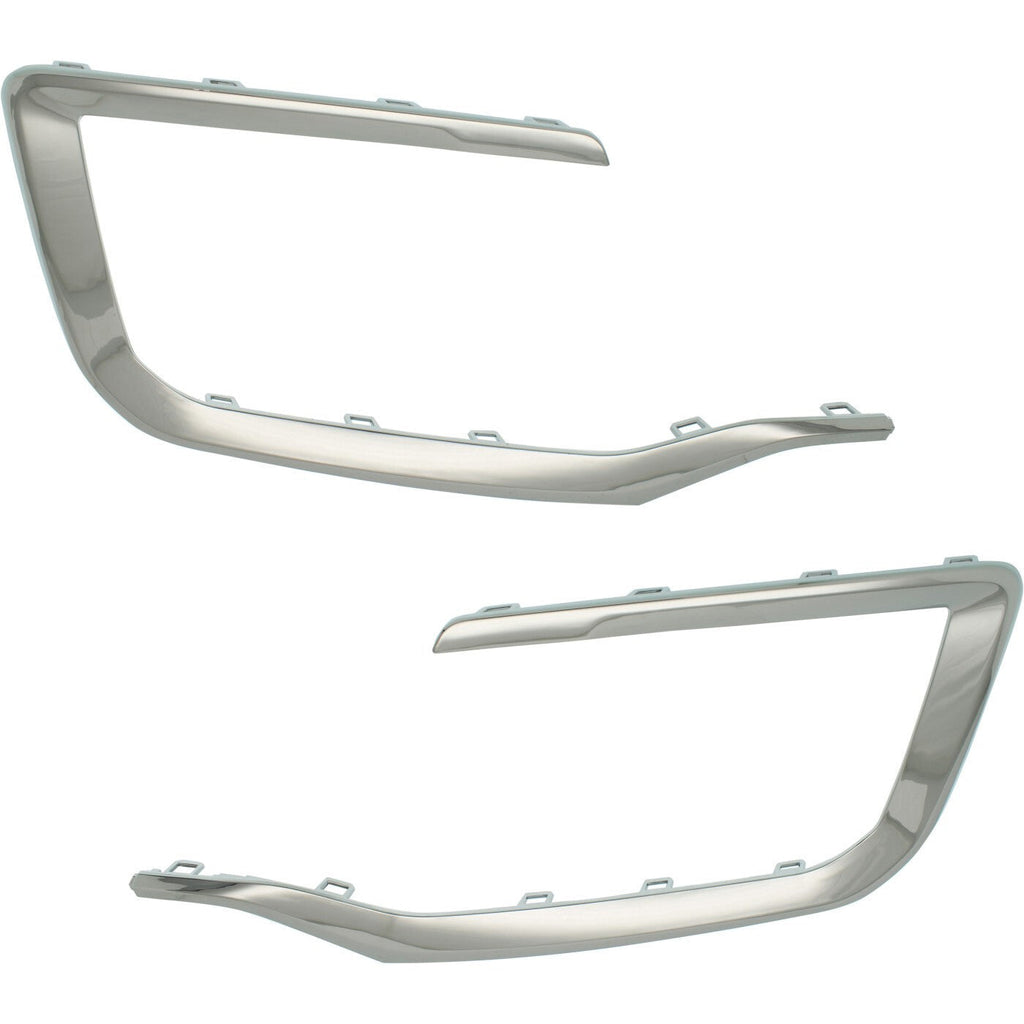 Bumper Trim Set For 2016-2017 GMC Terrain Front Chrome Molding Pair