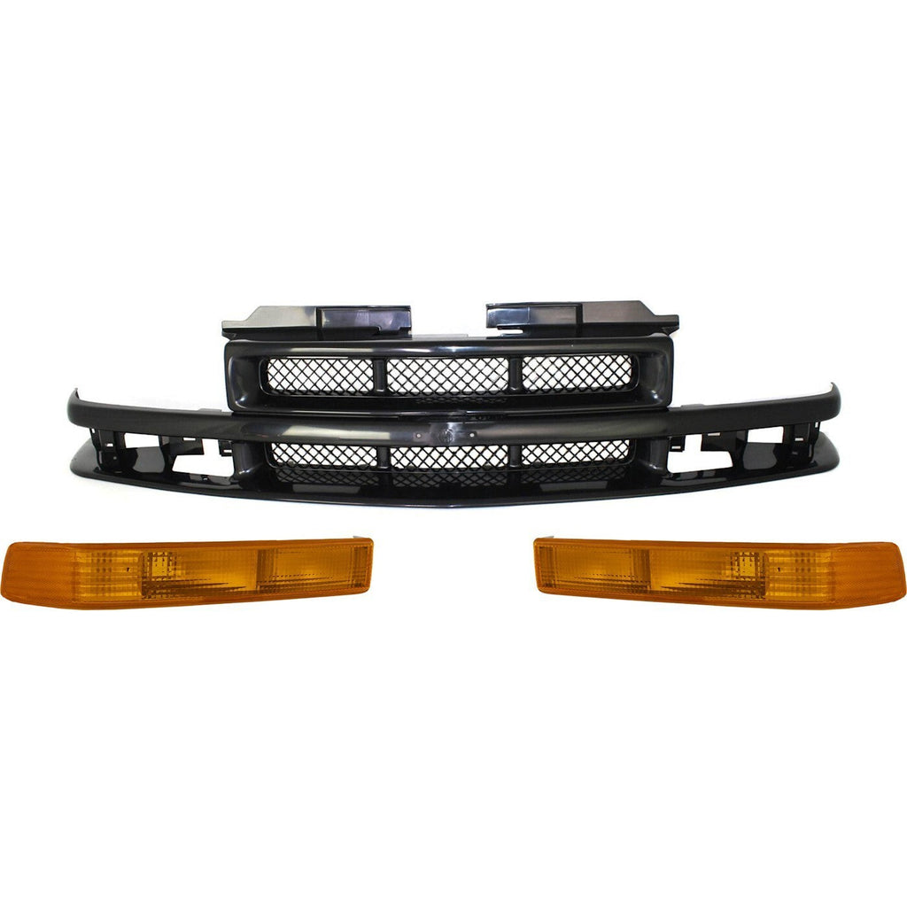Grille Grill for Chevy S10 Pickup Chevrolet Blazer S-10 1998-2003