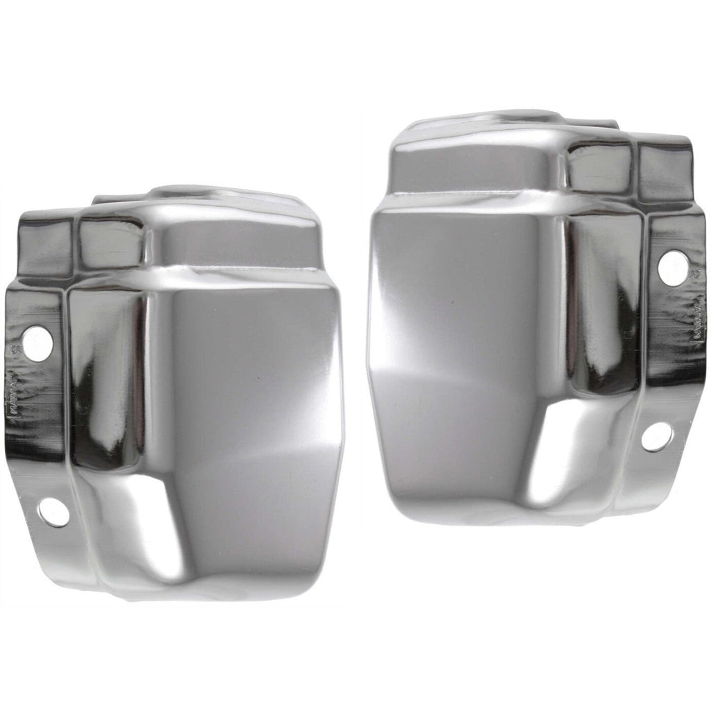 Bumper End Caps Set For 1986-1992 Nissan D21 Chrome Front 6202437G00 6202537G00