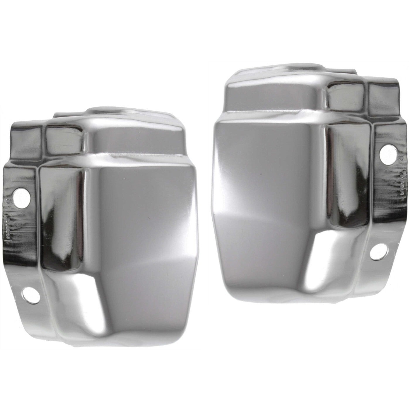 Bumper End Caps Set For 1986-1992 Nissan D21 Chrome Front 6202437G00 6202537G00