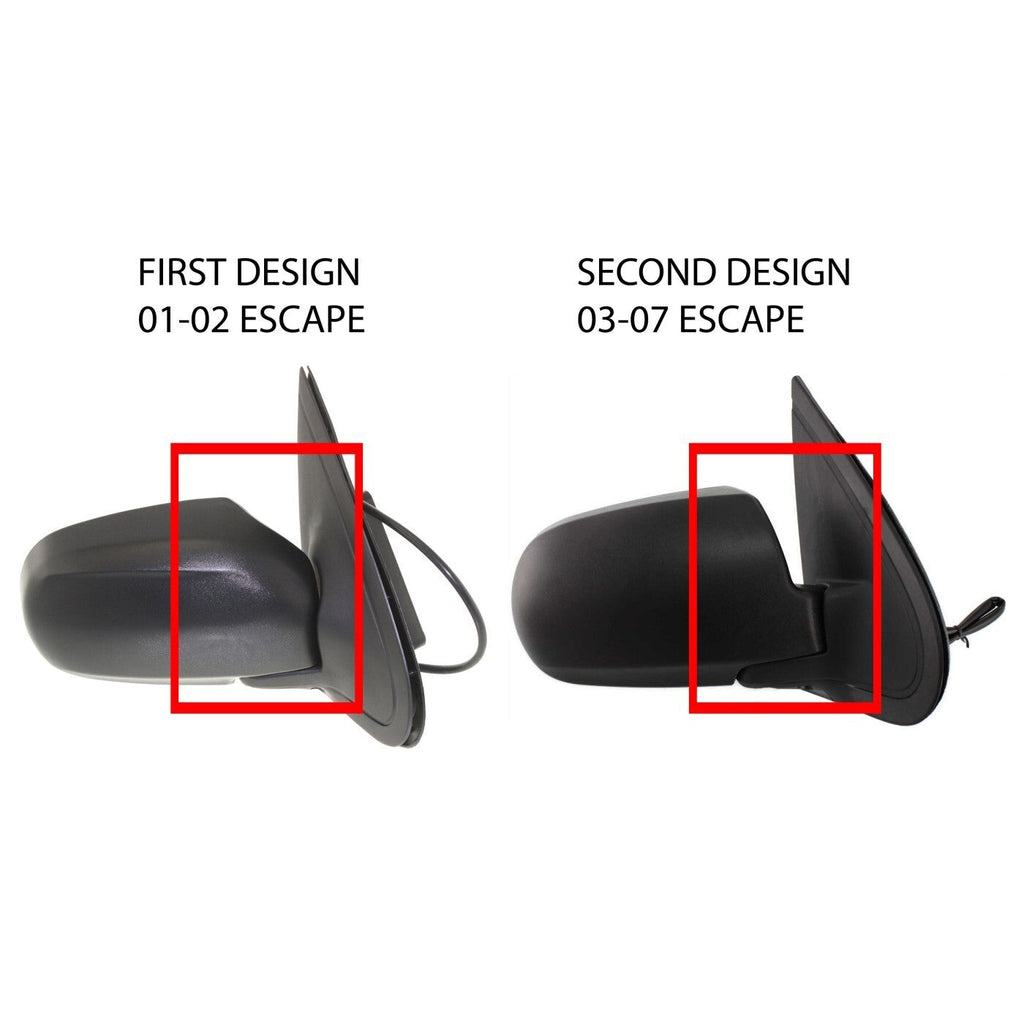 Power Mirror For 2001-2007 Ford Escape 2005-2007 Mercury Mariner Right Black
