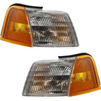 Corner Side Marker Parking Turn Signal Light Lamp Pair Set for 89-95 Cougar