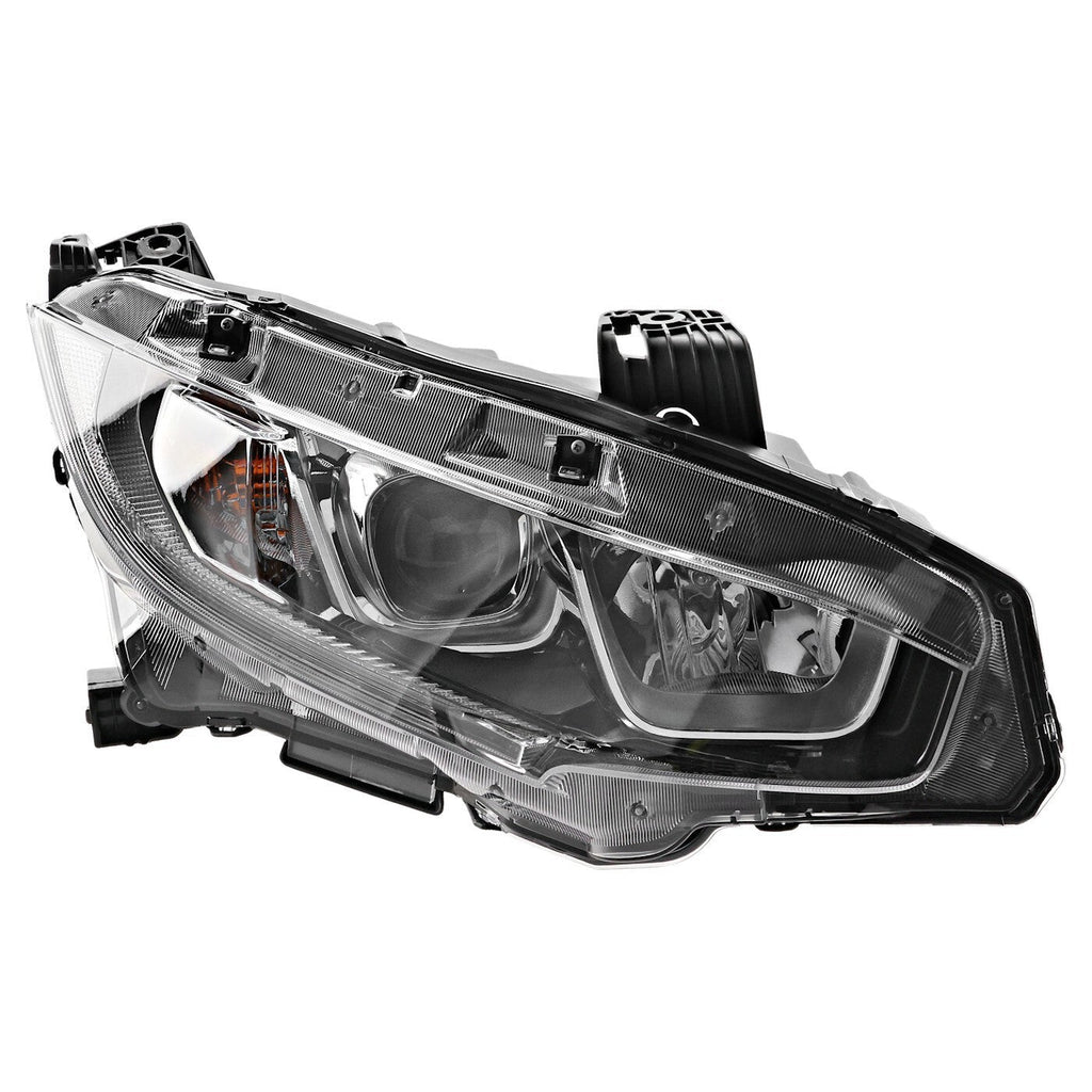 Passenger Side Headlight For Honda Civic 2016-2020 Halogen with Bulb(s) US Model