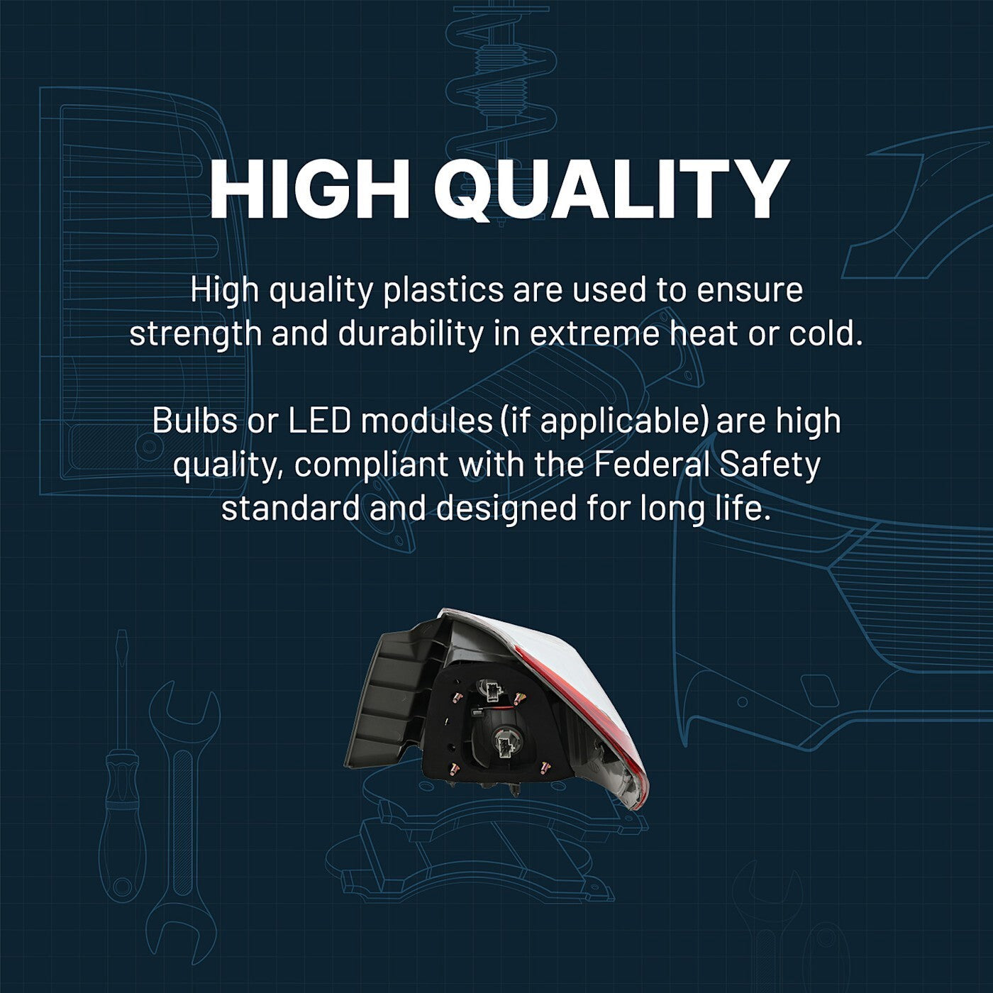 Tail Light Right Side For 03-14 Ford E150 E250 E350 Excursion Halogen F5UZ13404A