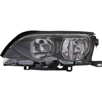 Left & Right Side Headlight For BMW 325i 2002-2005 Halogen w/ Bulbs Black Bezel