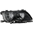 Left & Right Side Headlight For BMW 325i 2002-2005 Halogen w/ Bulbs Black Bezel