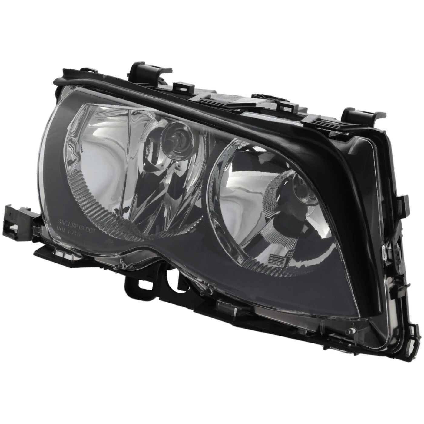 Left & Right Side Headlight For BMW 325i 2002-2005 Halogen w/ Bulbs Black Bezel