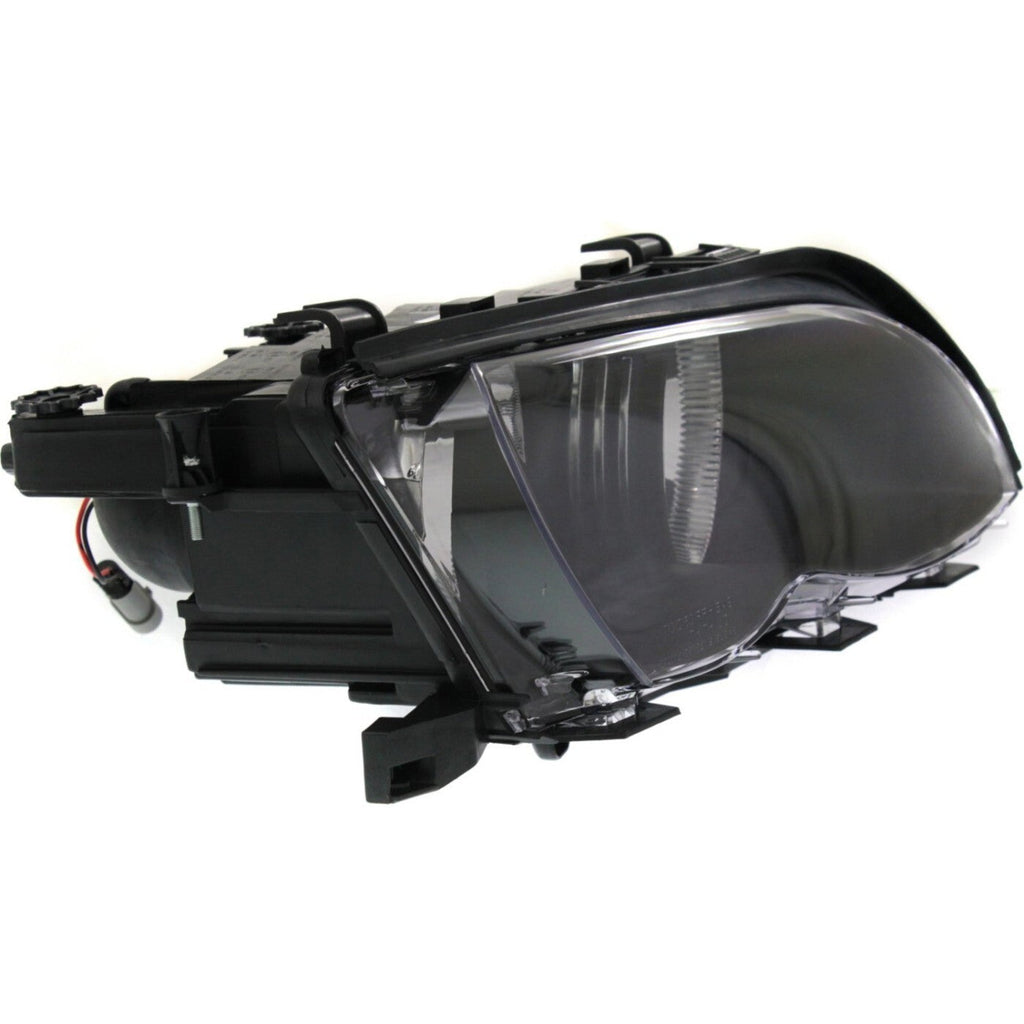 Left & Right Side Headlight For BMW 325i 2002-2005 Halogen w/ Bulbs Black Bezel