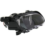Left & Right Side Headlight For BMW 325i 2002-2005 Halogen w/ Bulbs Black Bezel