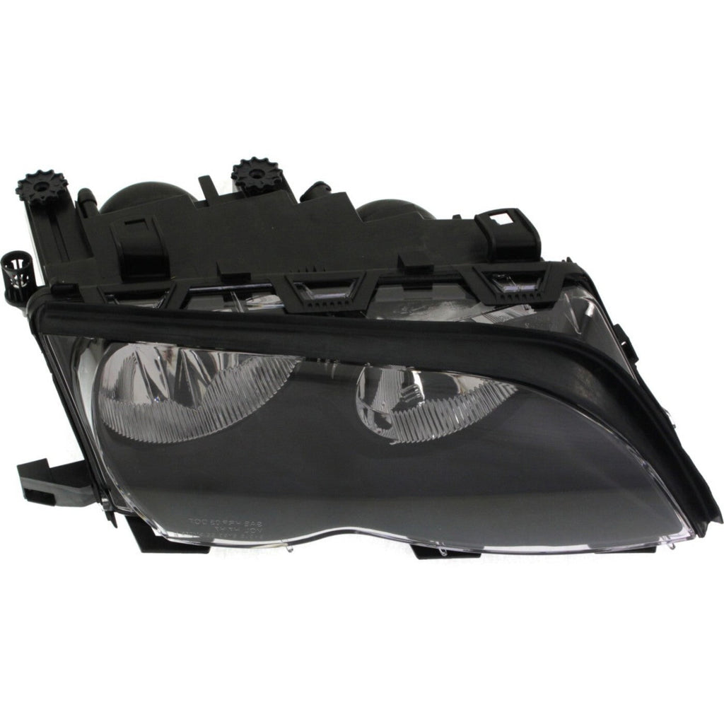 Left & Right Side Headlight For BMW 325i 2002-2005 Halogen w/ Bulbs Black Bezel