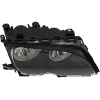 Left & Right Side Headlight For BMW 325i 2002-2005 Halogen w/ Bulbs Black Bezel
