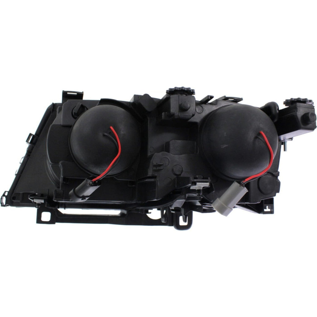 Left & Right Side Headlight For BMW 325i 2002-2005 Halogen w/ Bulbs Black Bezel