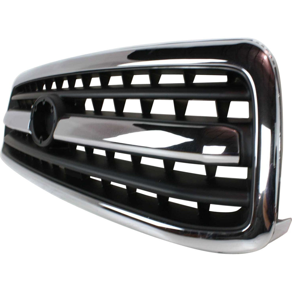 Grille For 2000-2002 Toyota Tundra Chrome Shell w/ Black Insert Plastic