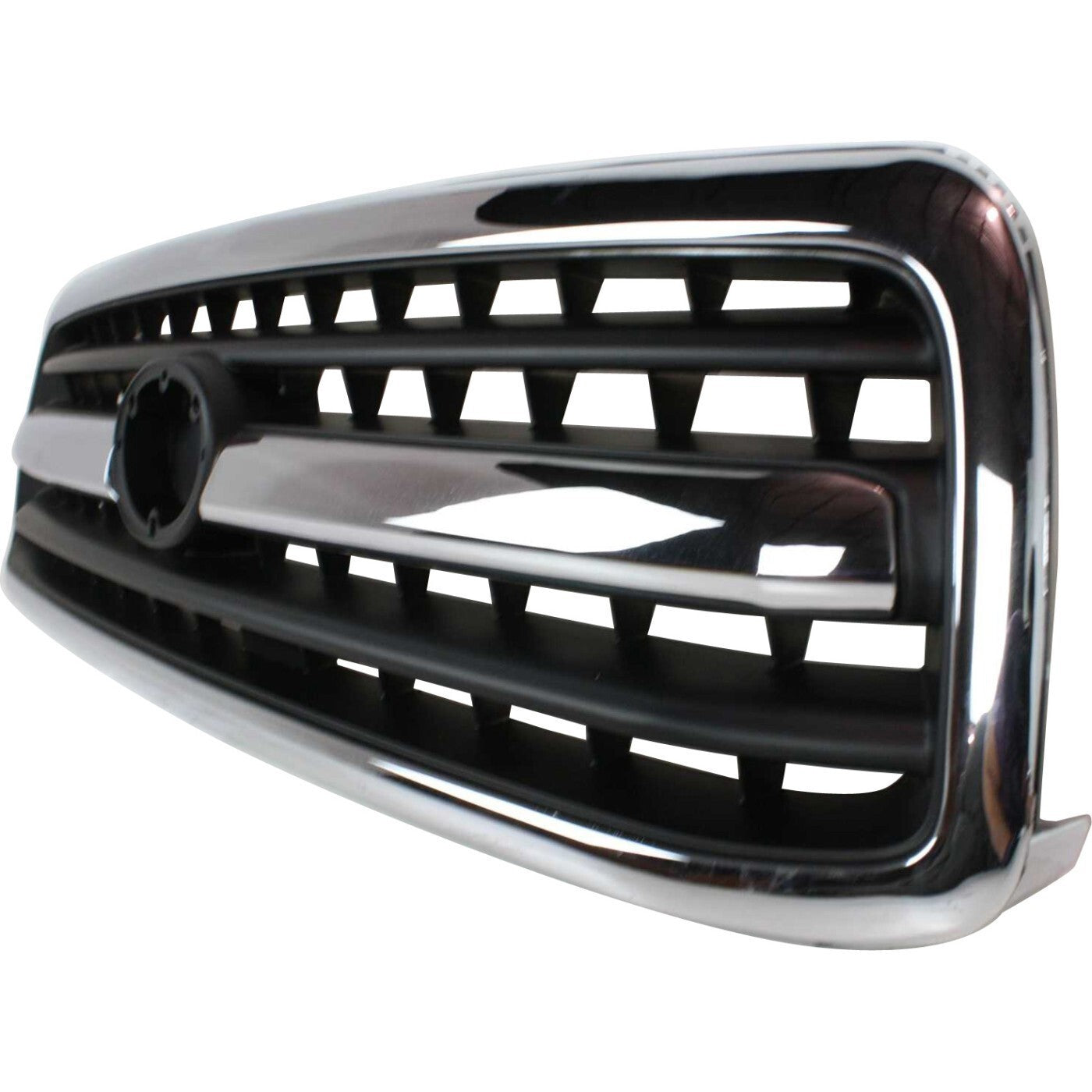 Grille For 2000-2002 Toyota Tundra Chrome Shell w/ Black Insert Plastic
