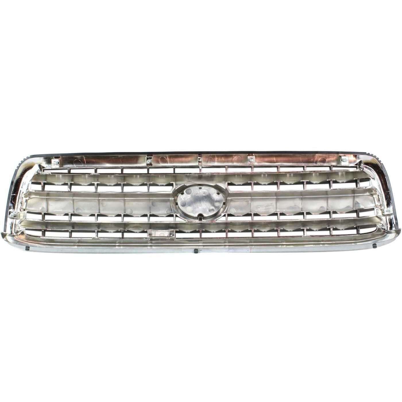 Grille For 2000-2002 Toyota Tundra Chrome Shell w/ Black Insert Plastic