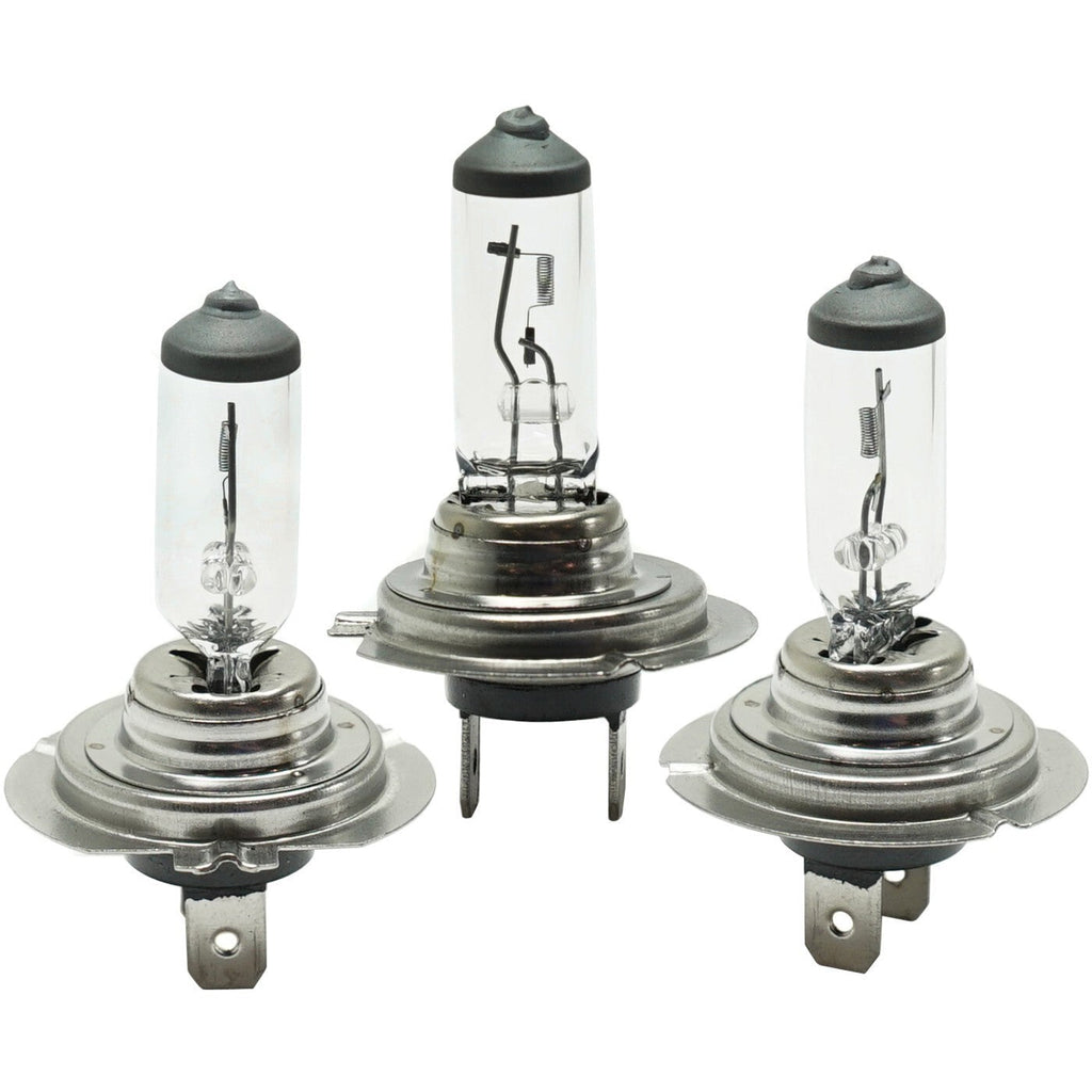 Head Light Driving Headlamp Headlight Bulbs Set of 3  Driver & Passenger Side