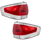 Halogen Tail Light Set For 2008 Ford Focus Clear & Red Lens w/ Bulbs 2Pcs