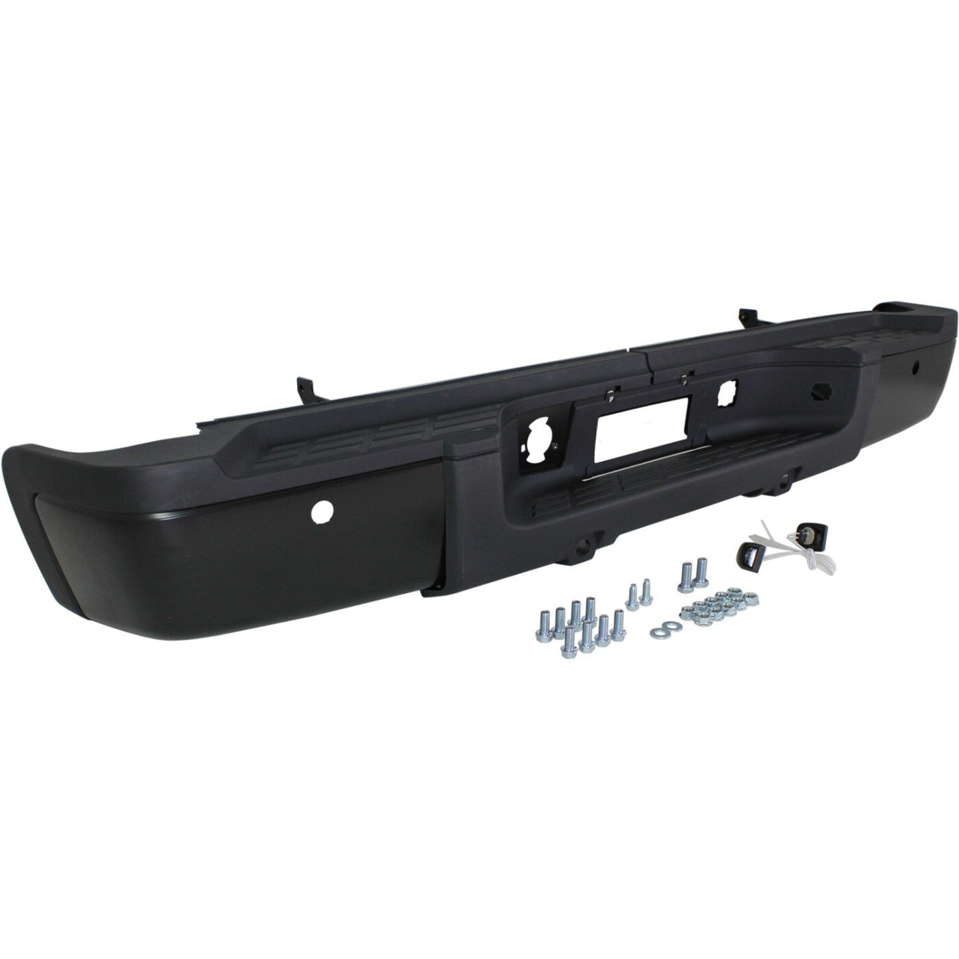 Step Bumper For 2011-2013 Silverado 2500 HD Sensor Holes Powdercoated Black Rear