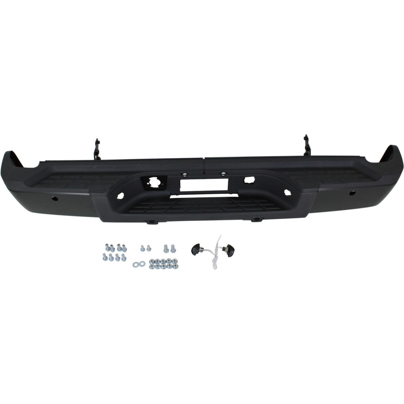 Step Bumper For 2011-2013 Silverado 2500 HD Sensor Holes Powdercoated Black Rear